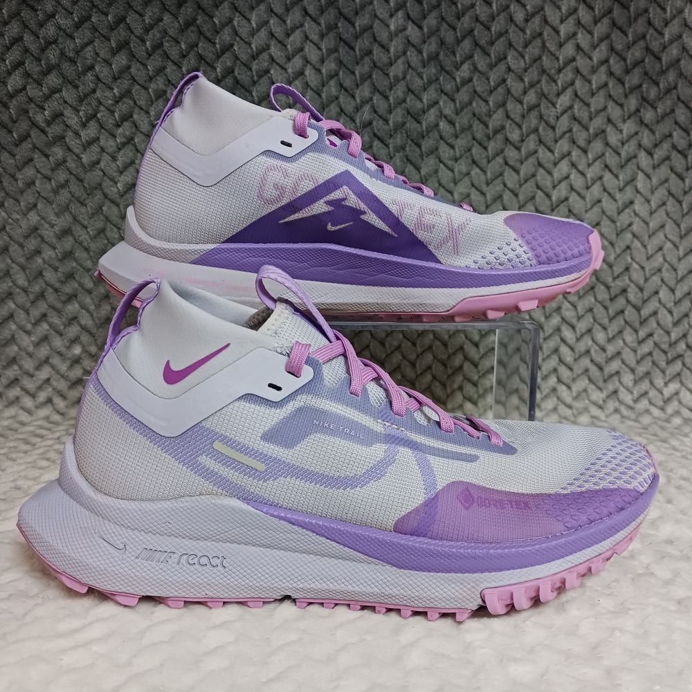 Nike React Pegasus Trail 4 Gore-Tex Oxygen Purple Women's Running Shoes Size 7.5